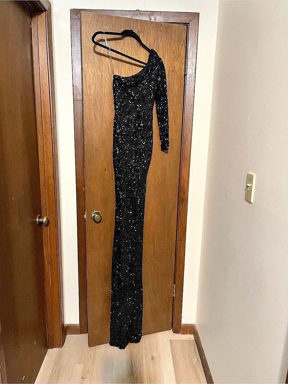 Black Sequin Maxi Dress Like New